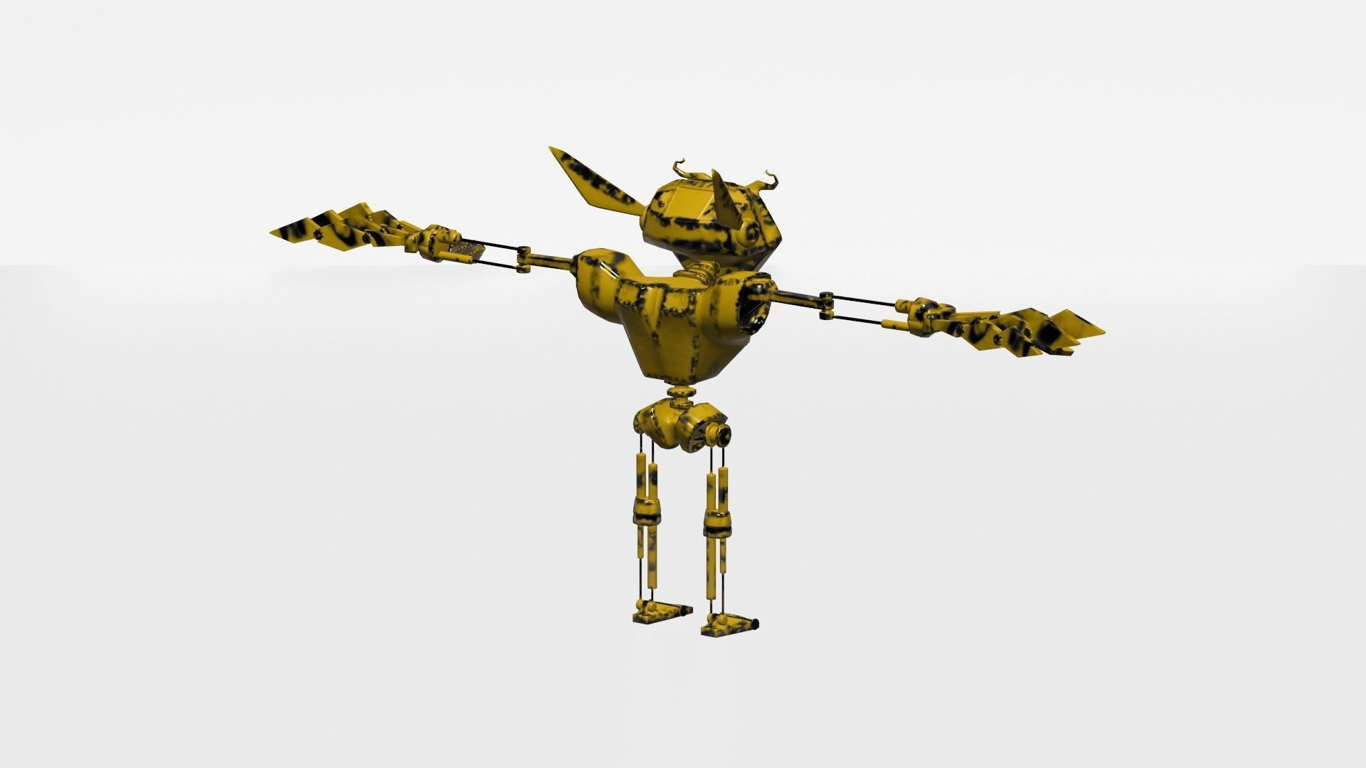 Friendly Robot Low-poly 3D model_9