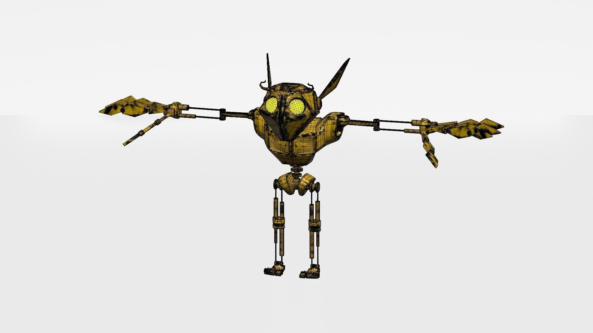 Friendly Robot Low-poly 3D model_36