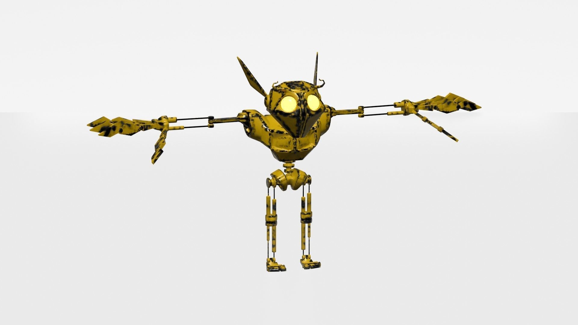 Friendly Robot Low-poly 3D model_17