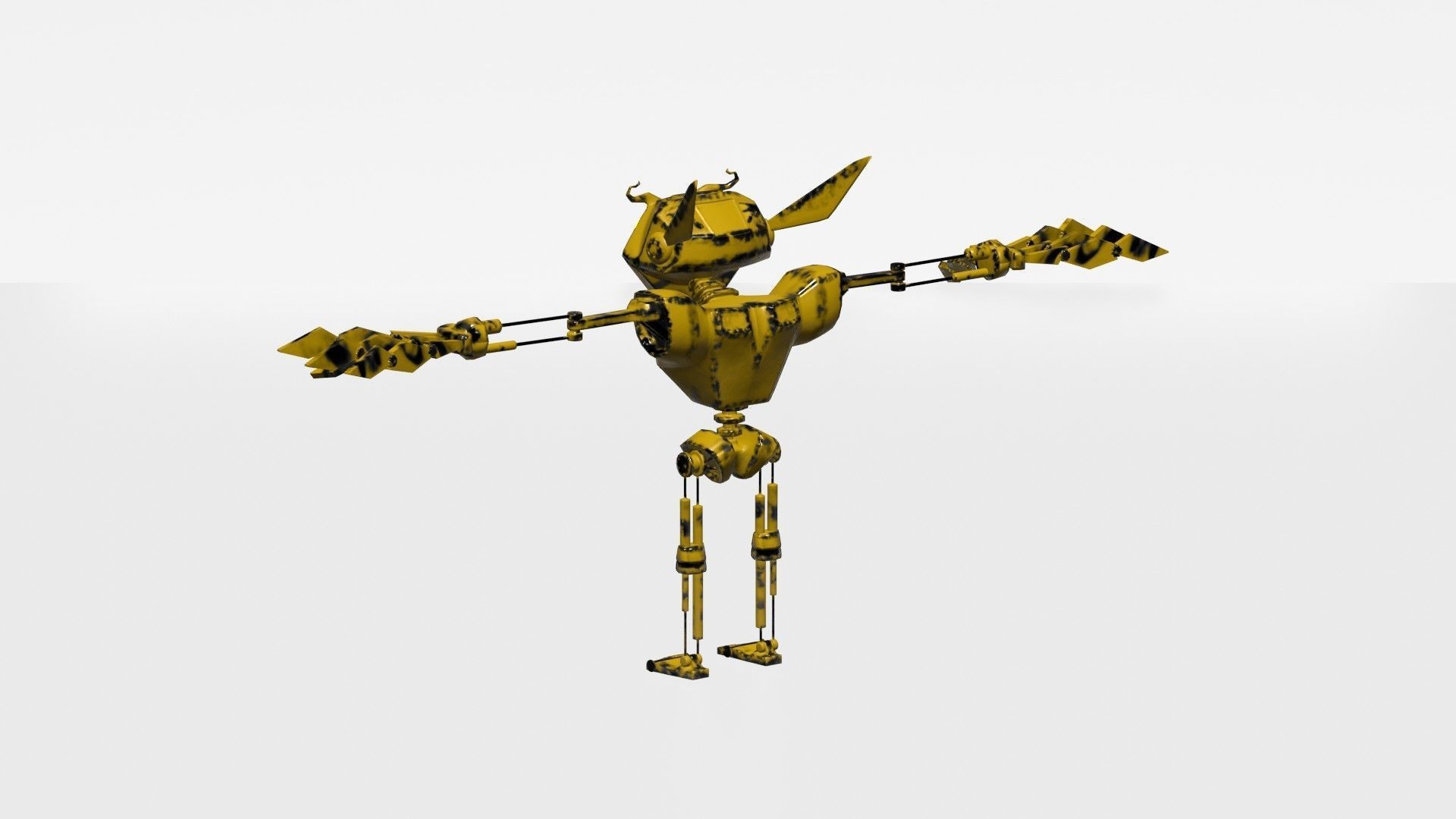 Friendly Robot Low-poly 3D model_24