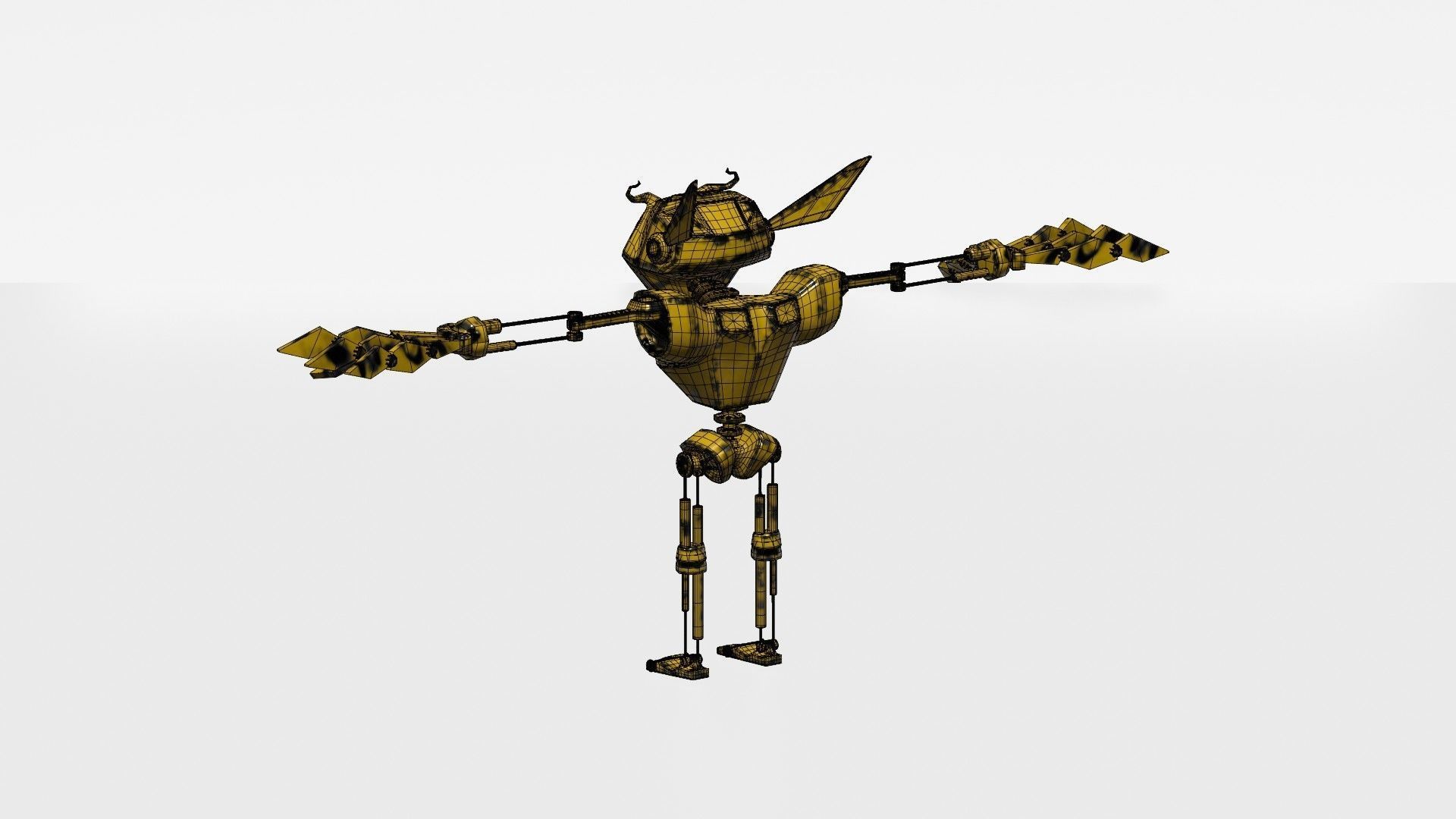 Friendly Robot Low-poly 3D model_44