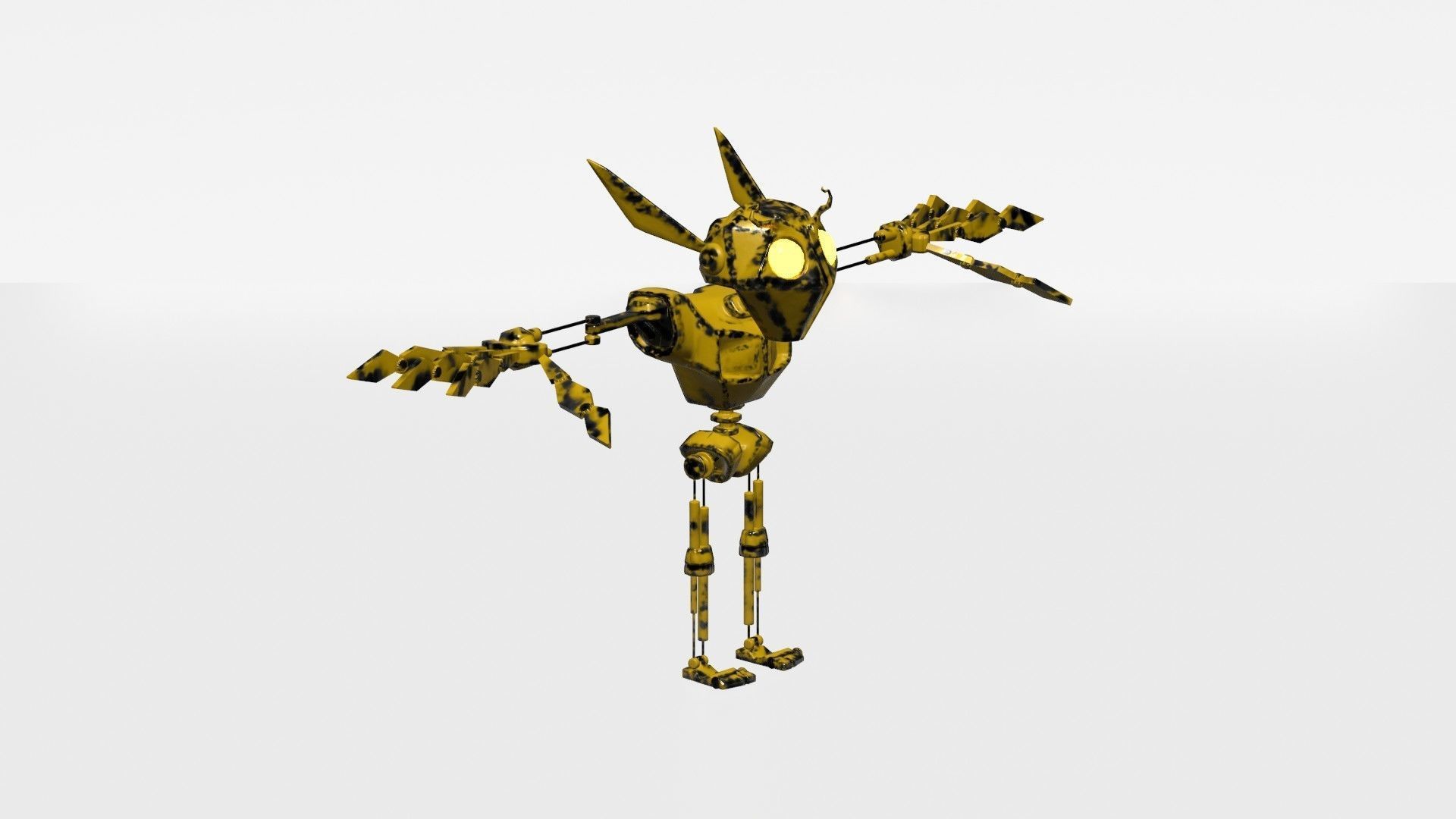 Friendly Robot Low-poly 3D model_14