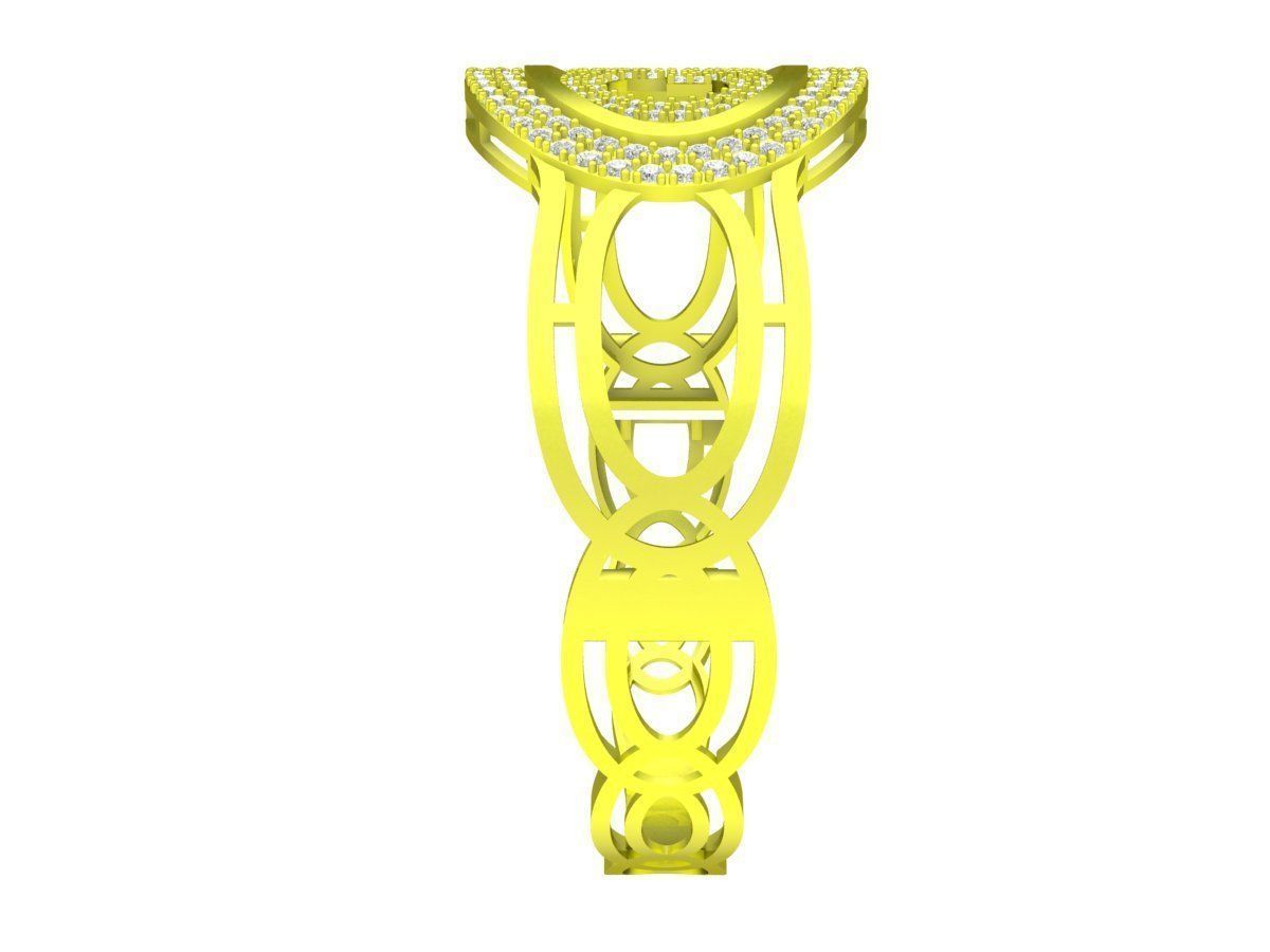 6444 fashion diamond bangle 3D print model_3