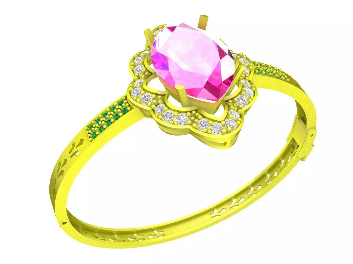 Marquise Halo Ring 3D Model 6449 3D print model