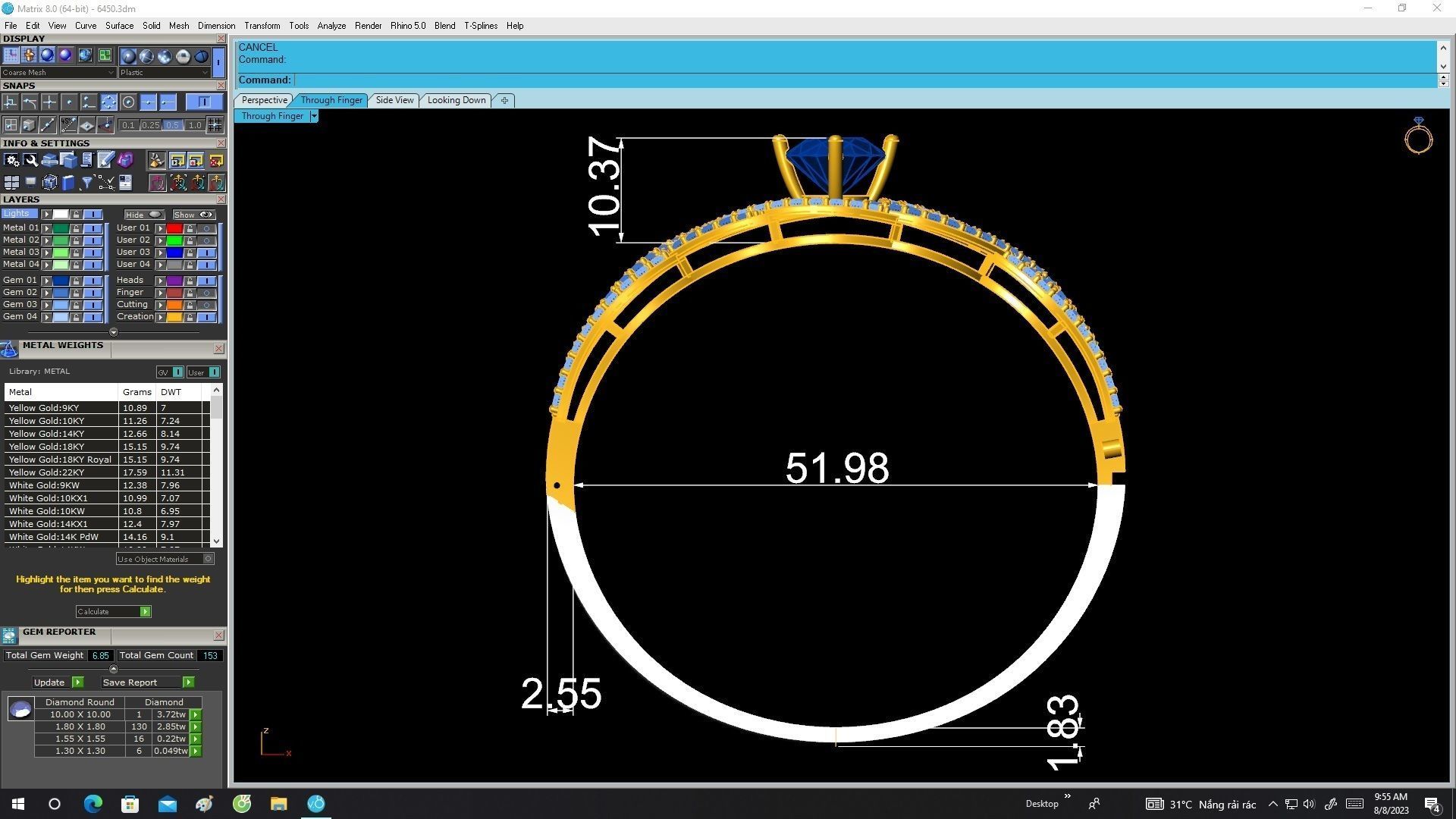 6450 chinese diamond bangle 3D print model_6