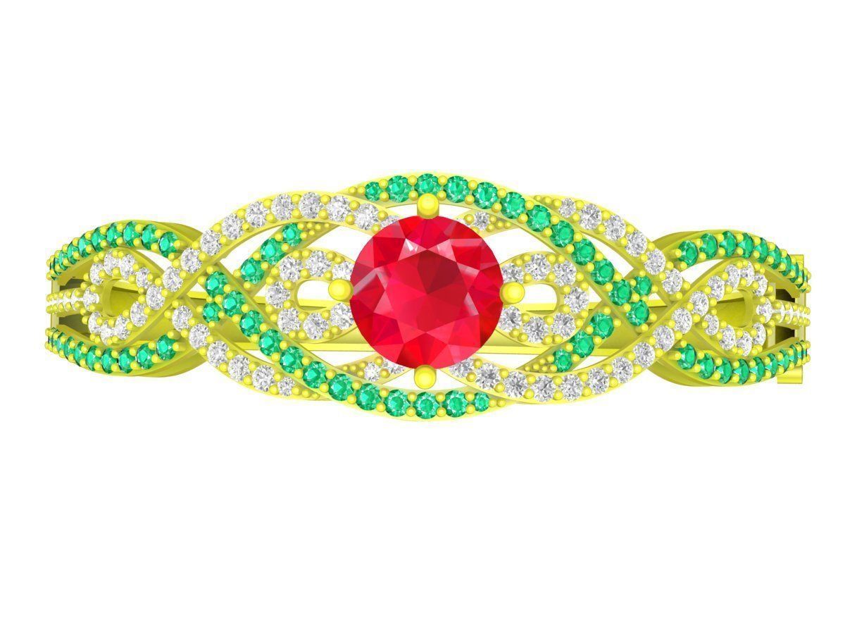 6450 chinese diamond bangle 3D print model_1