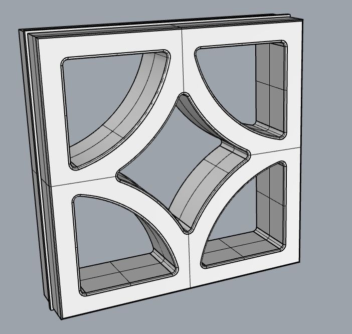 Cobogo Arabela 3D model_1