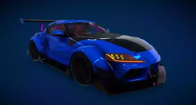 modified Toyota supra  Free 3D print model