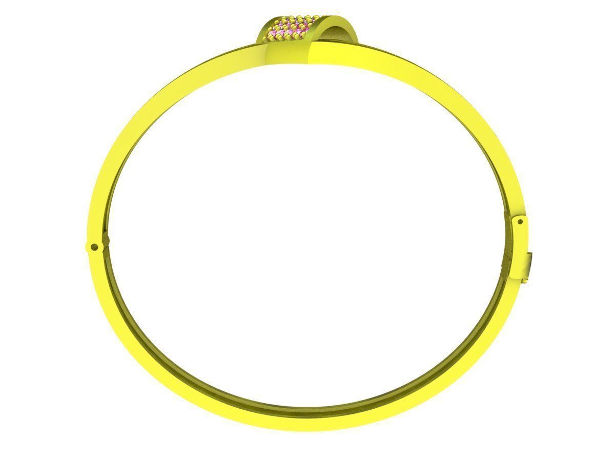 6464 vietnamese diamond bangle 3D print model_3