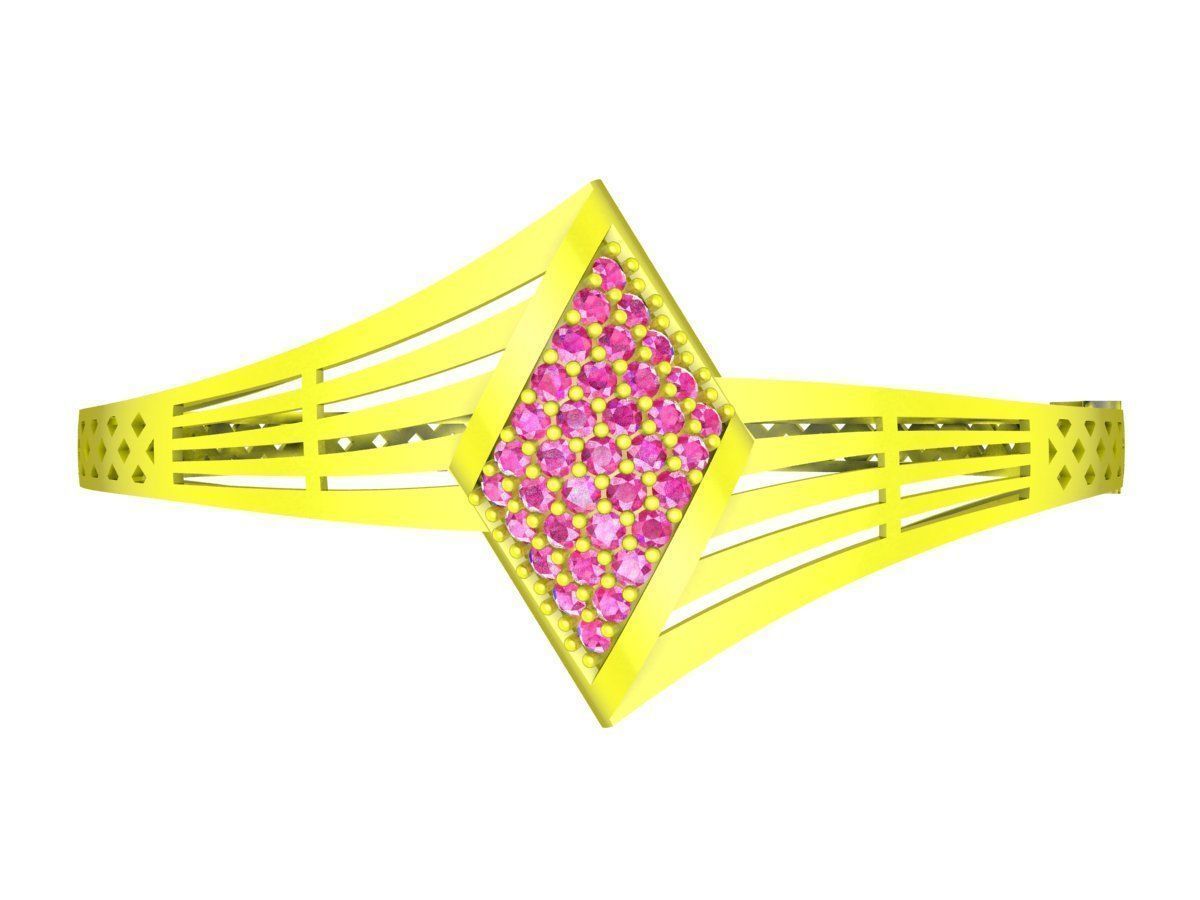 6464 vietnamese diamond bangle 3D print model_2
