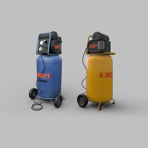 Air compressor Lowpoly Low-poly 3D model
