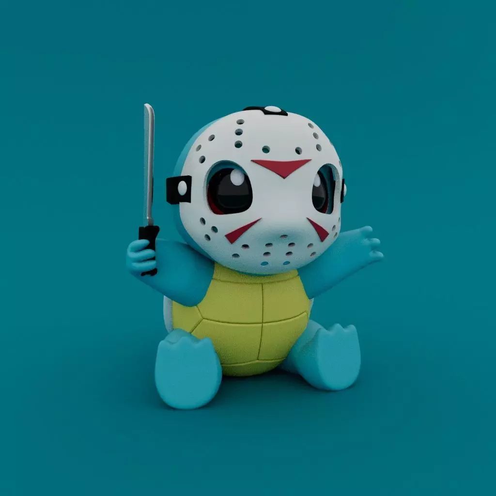 Halloween special Jason Squirtle 3D print model_0