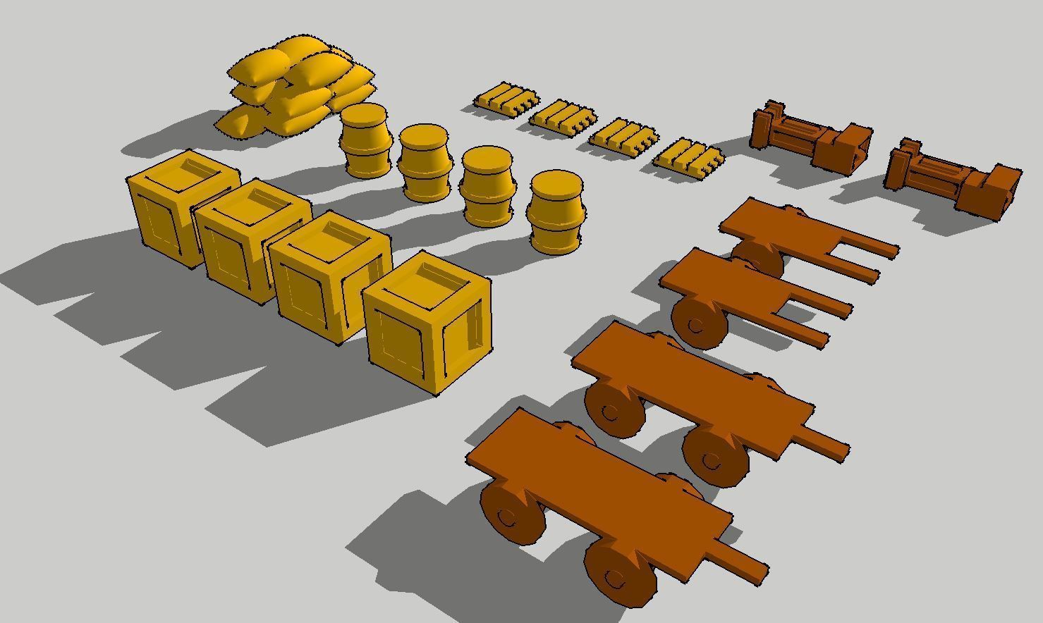 Logistics Accessories by Outland Models 3D Printable 3D print model_3