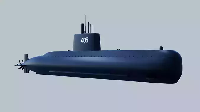 Submarine U209 with interior 