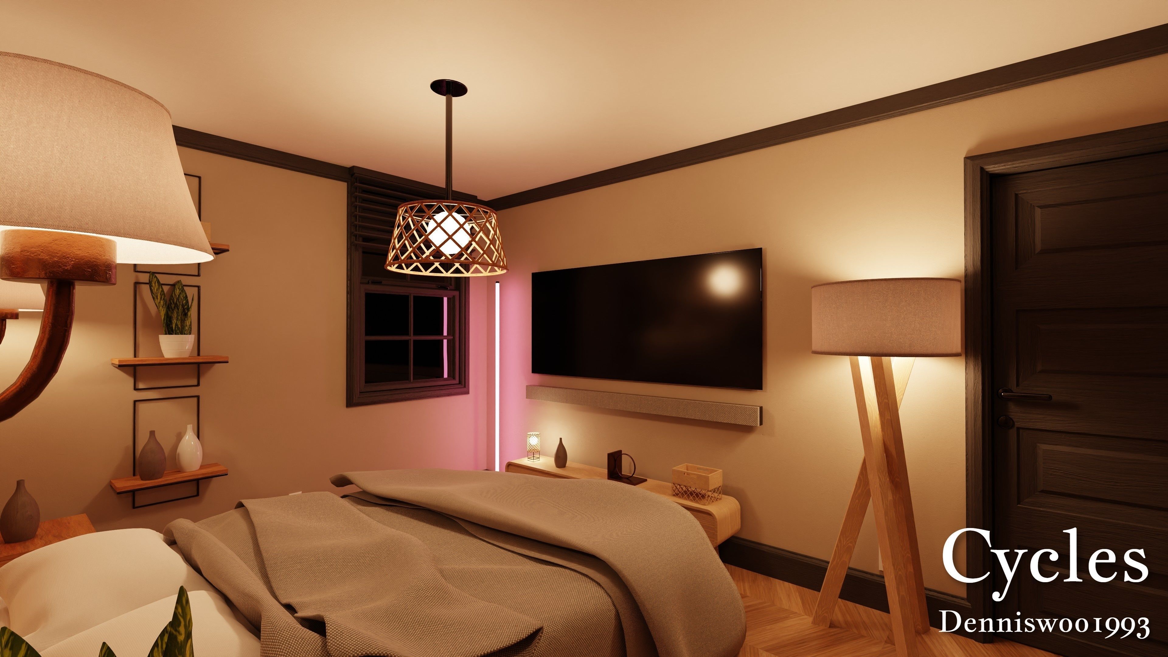 SHC Modular Classic Style American House 10 Low-poly 3D model_28