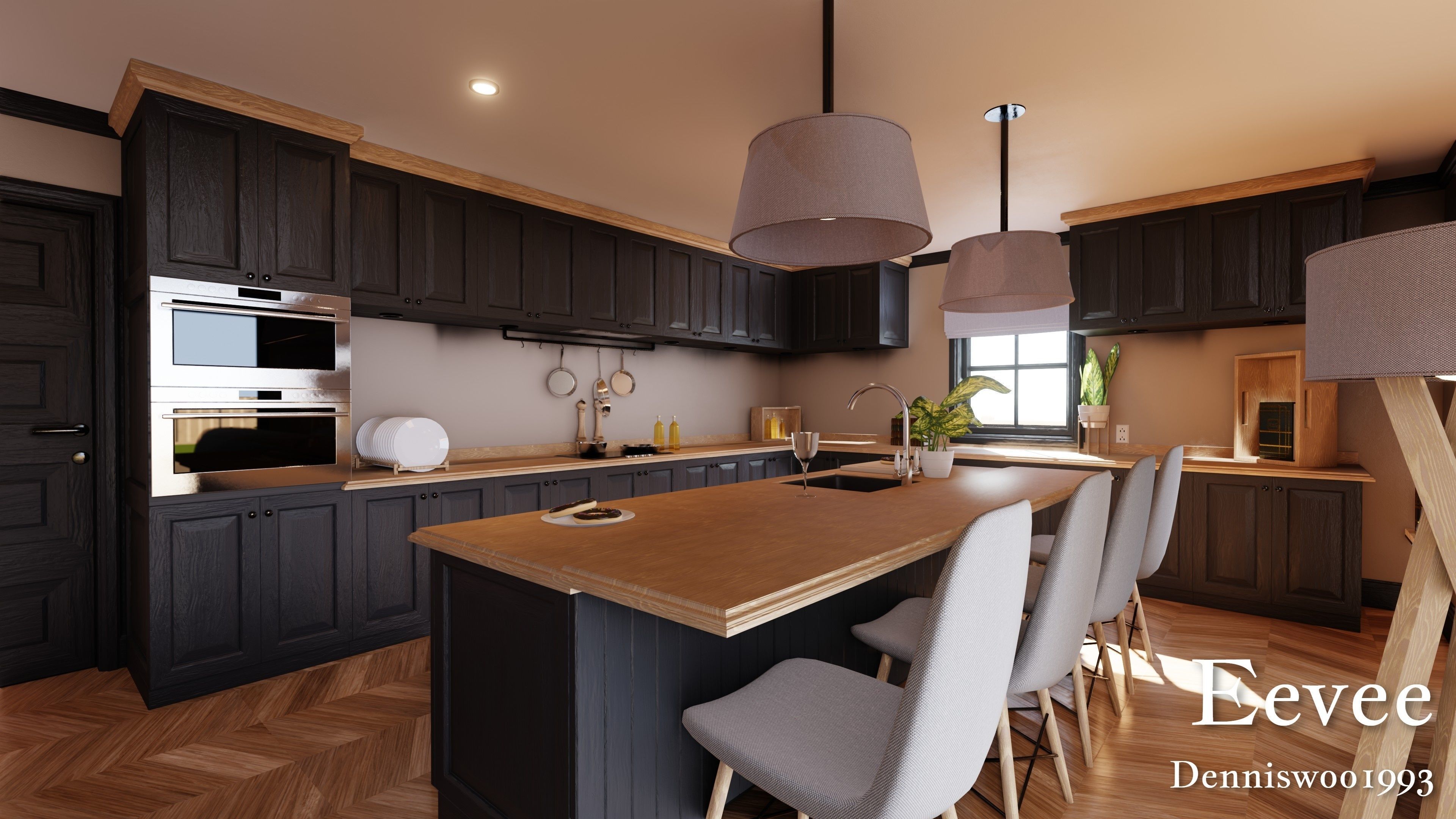 SHC Modular Classic Style American House 10 Low-poly 3D model_31