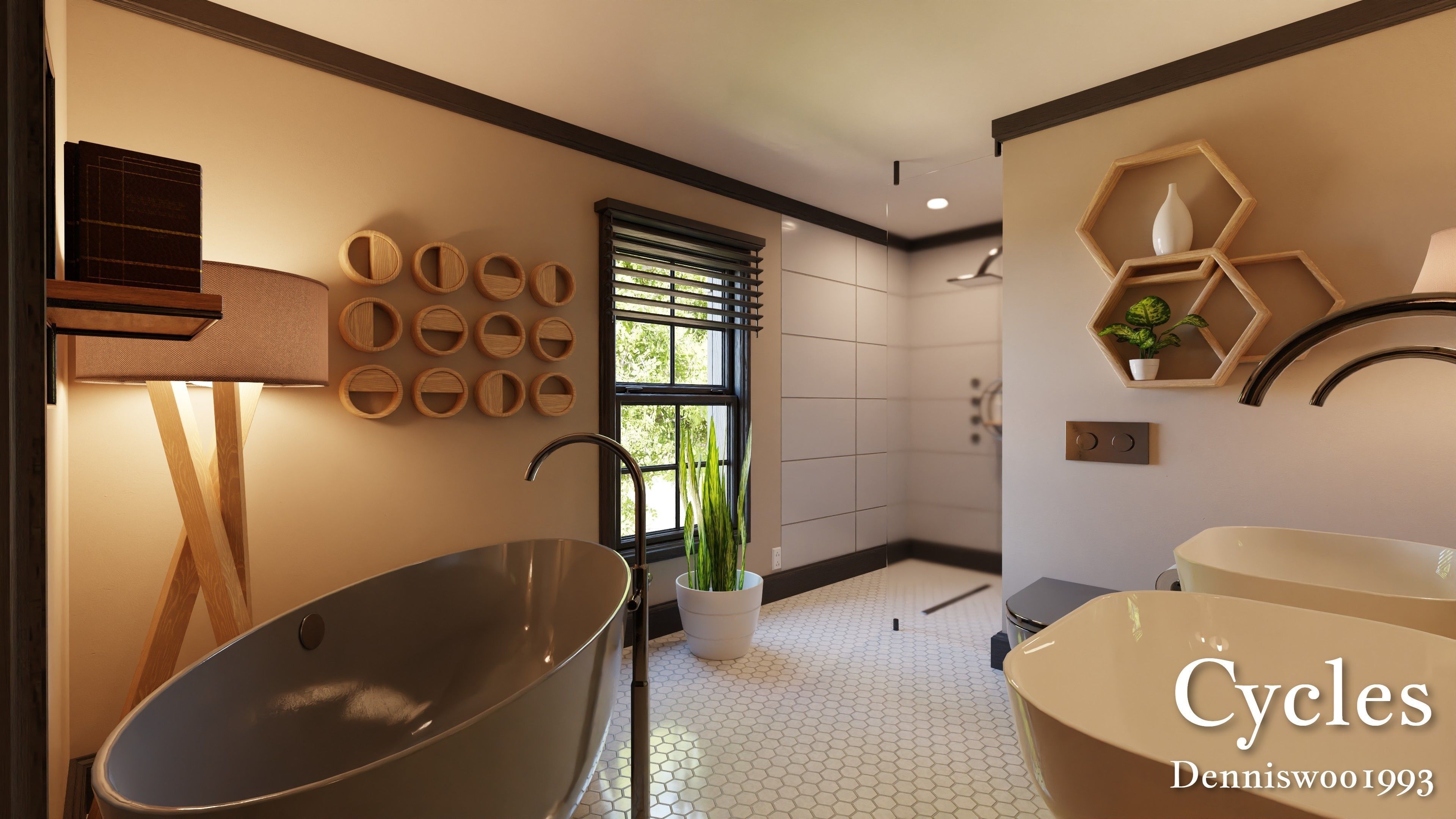 SHC Modular Classic Style American House 10 Low-poly 3D model_13