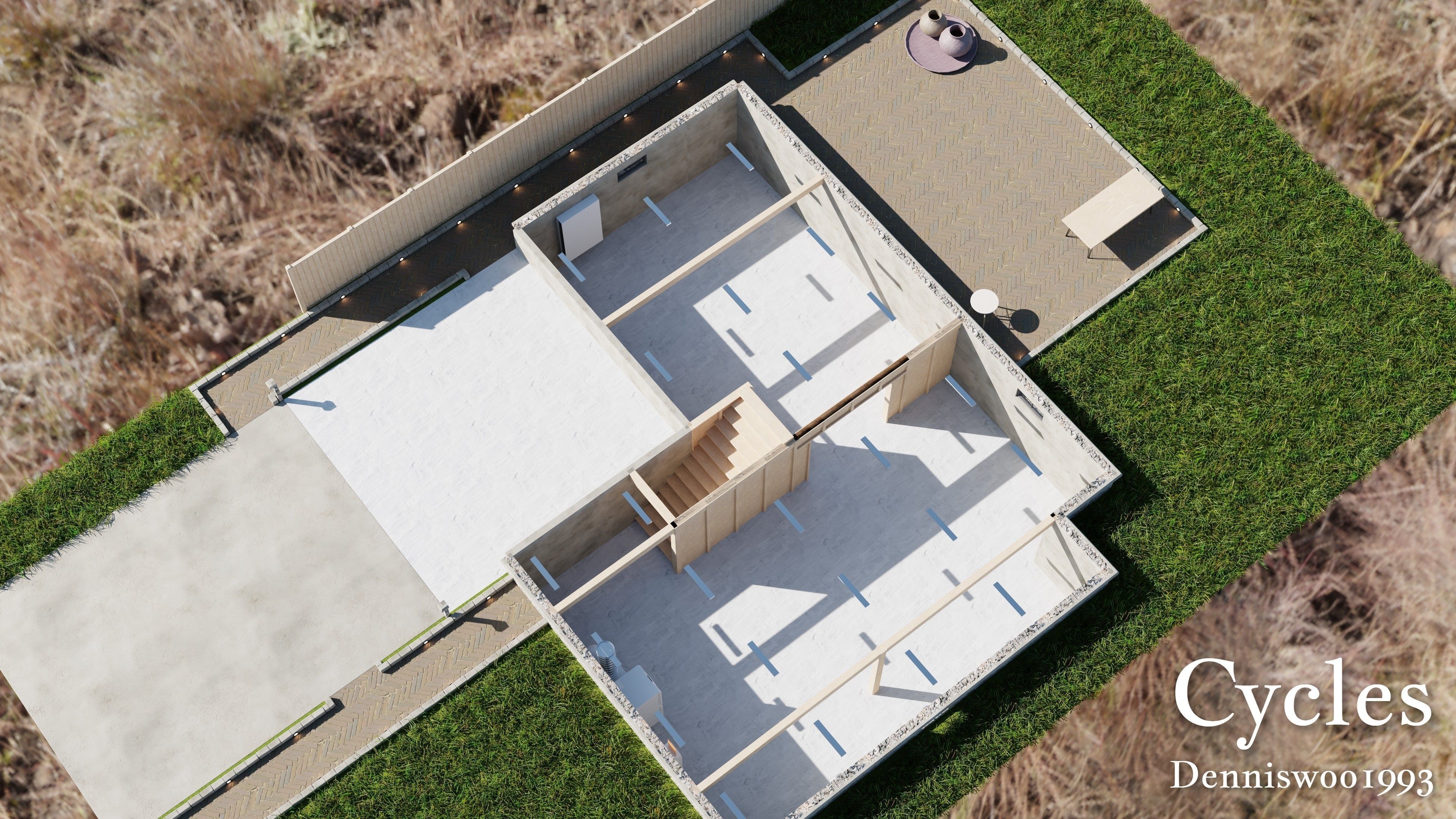 SHC Modular Classic Style American House 10 Low-poly 3D model_4