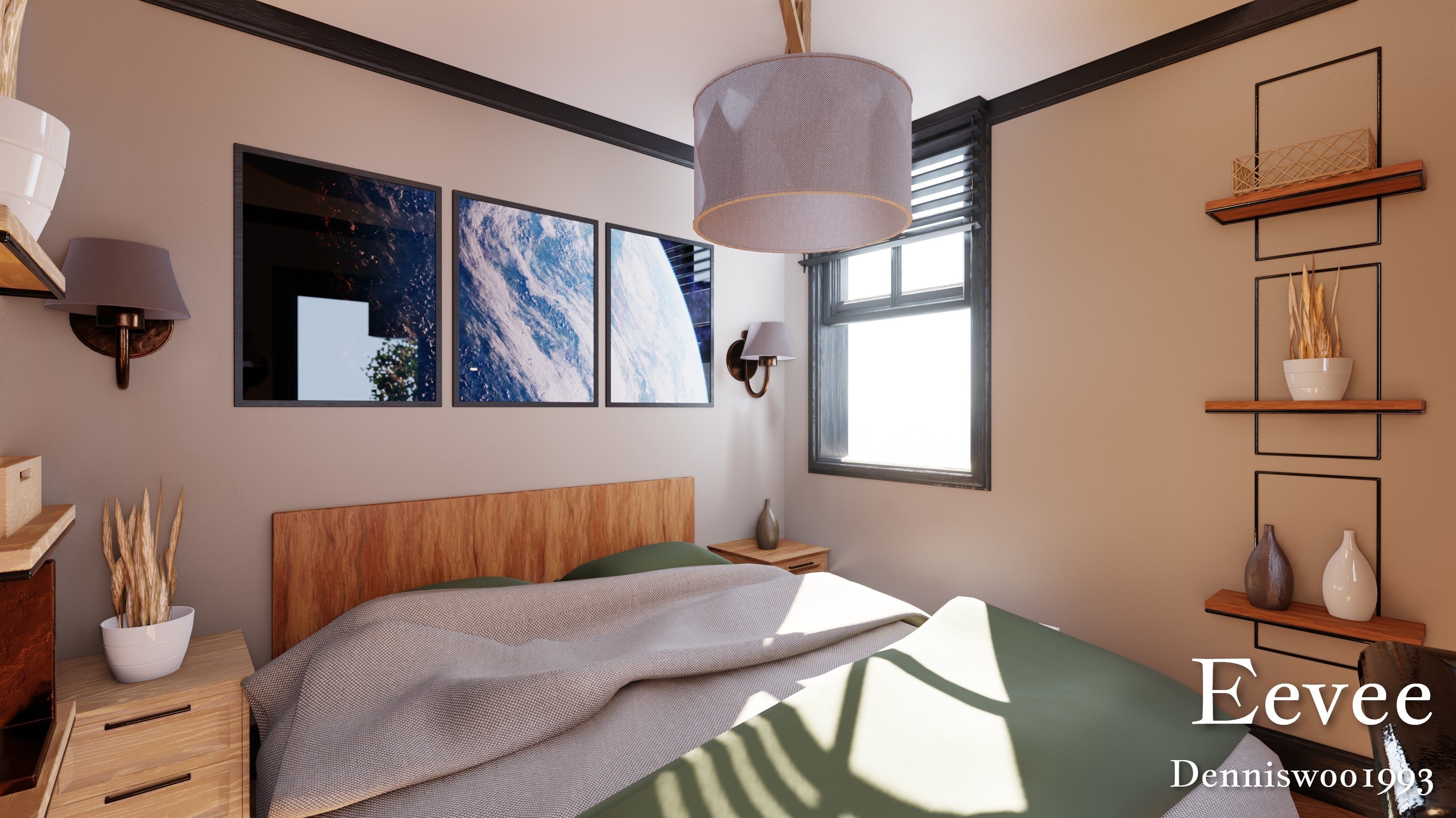 SHC Modular Classic Style American House 10 Low-poly 3D model_37