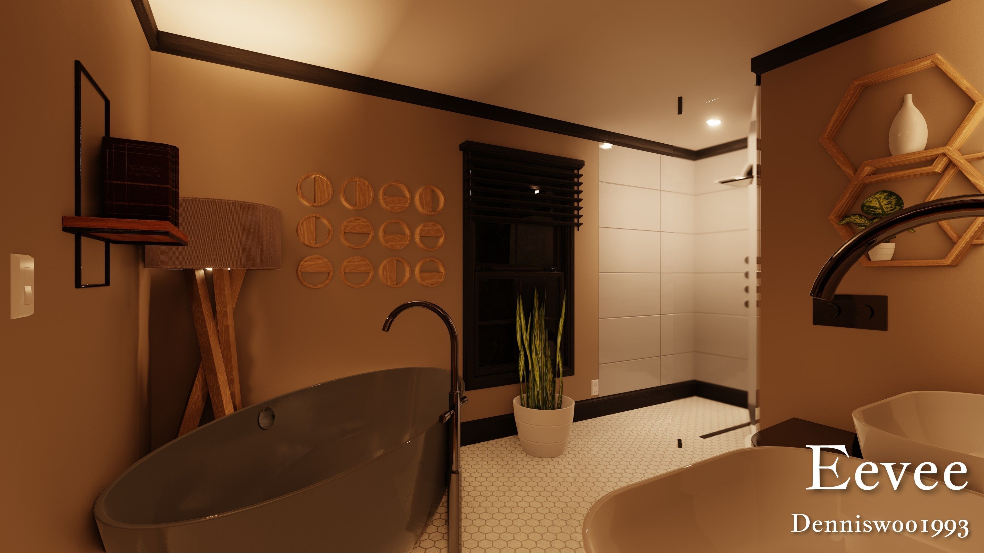 SHC Modular Classic Style American House 10 Low-poly 3D model_47