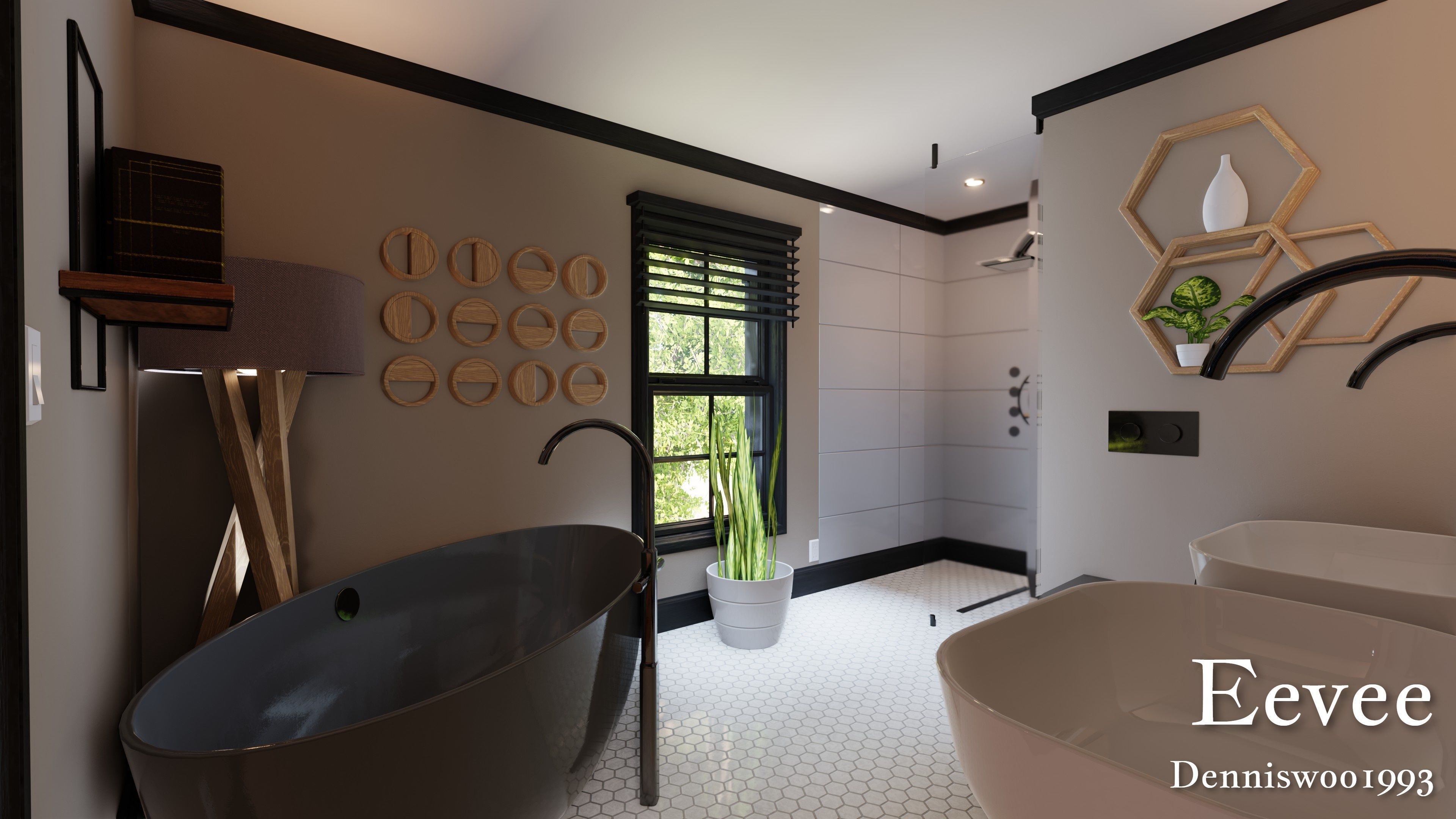 SHC Modular Classic Style American House 10 Low-poly 3D model_38