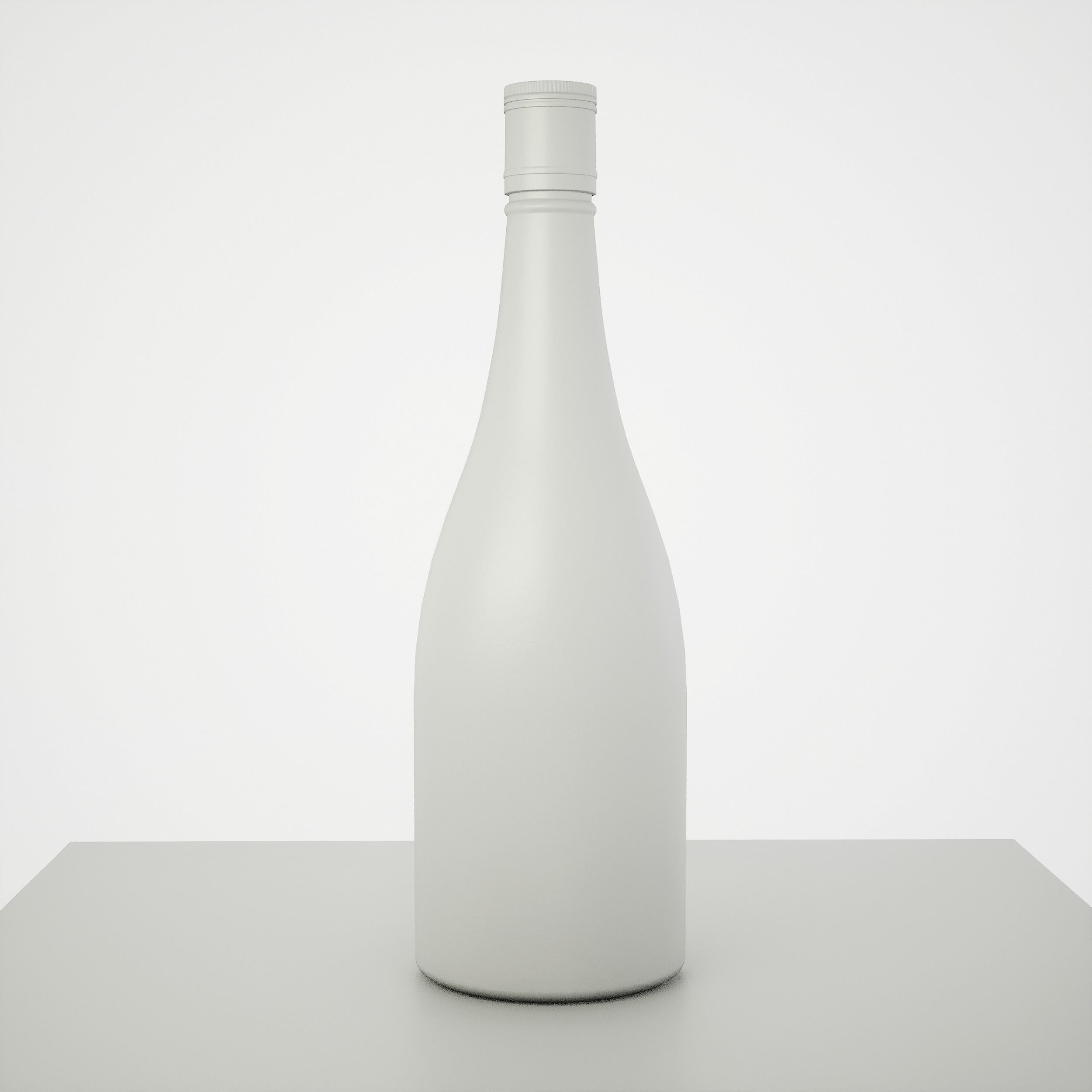 Game-ready Sake Bottle Low-poly 3D model_6