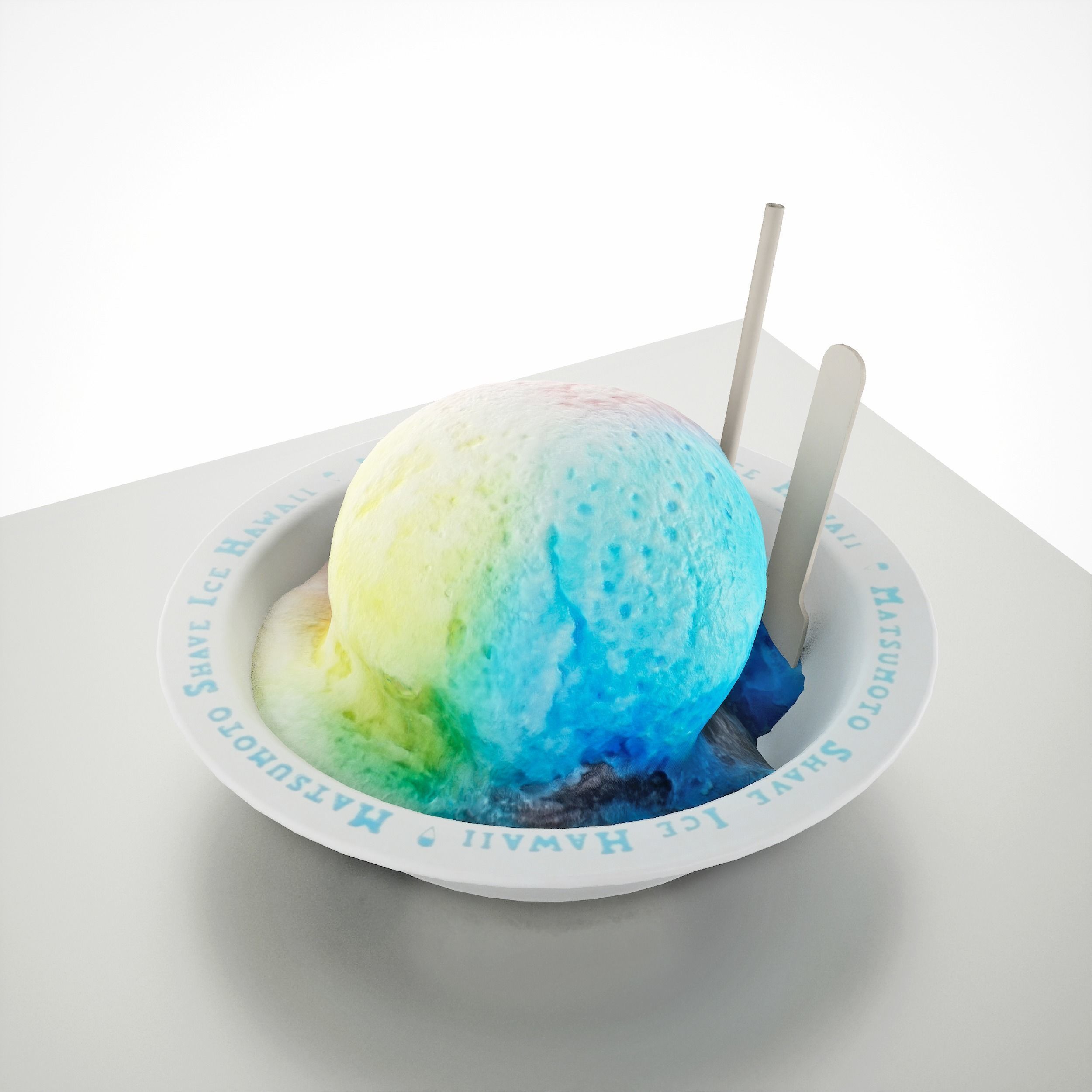 Game-Ready Ice Cream Sorbet Low-poly 3D model_1