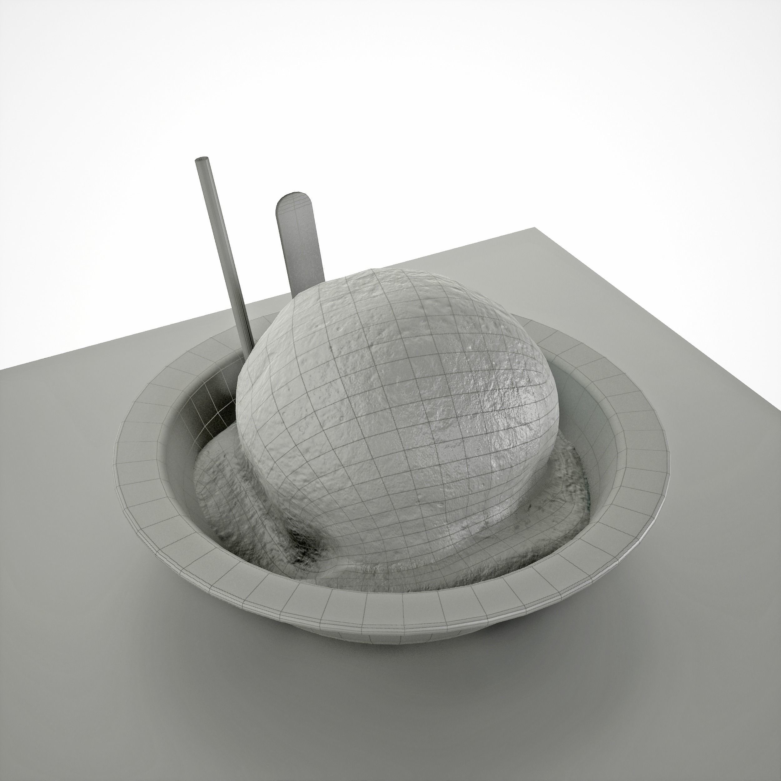 Game-Ready Ice Cream Sorbet Low-poly 3D model_8