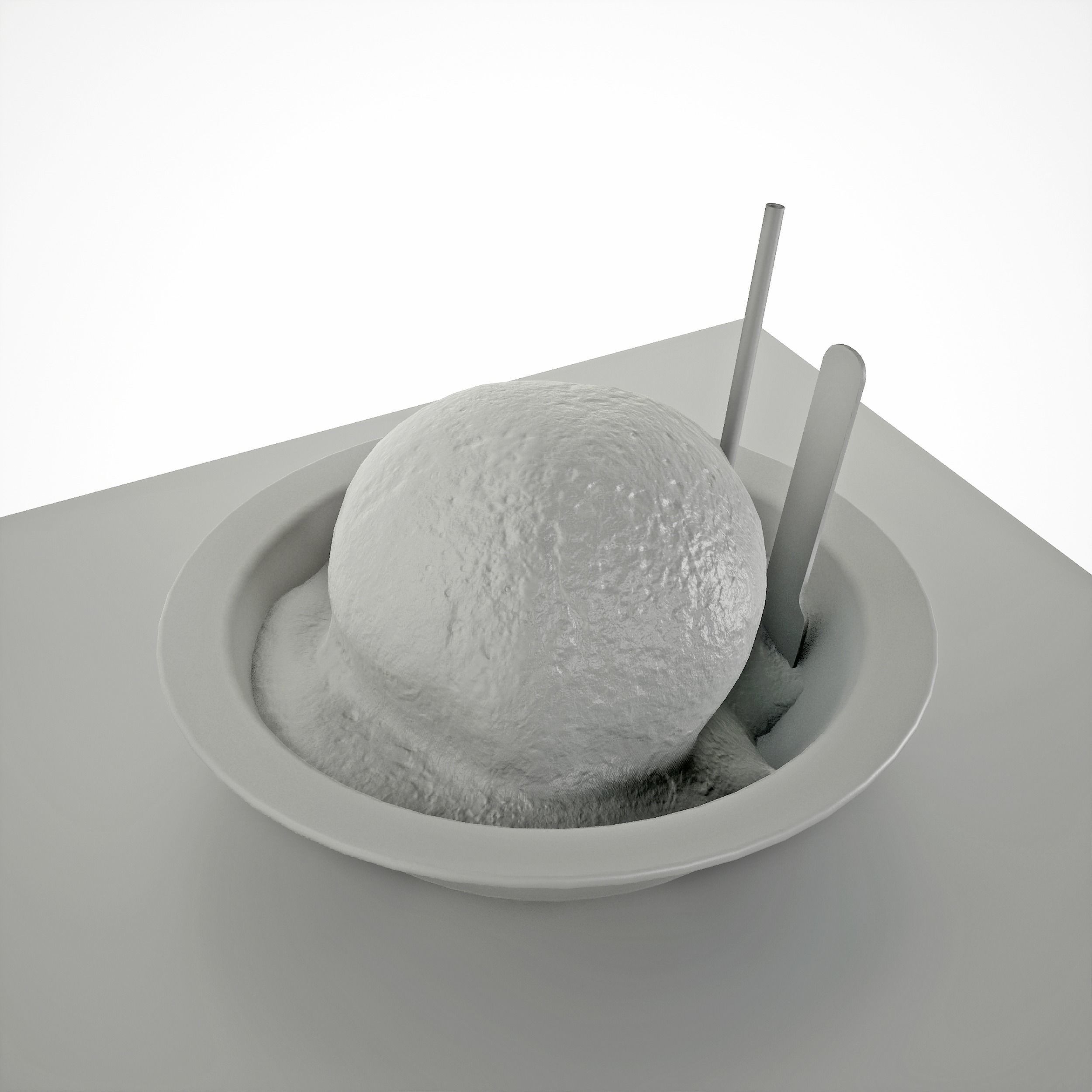 Game-Ready Ice Cream Sorbet Low-poly 3D model_6