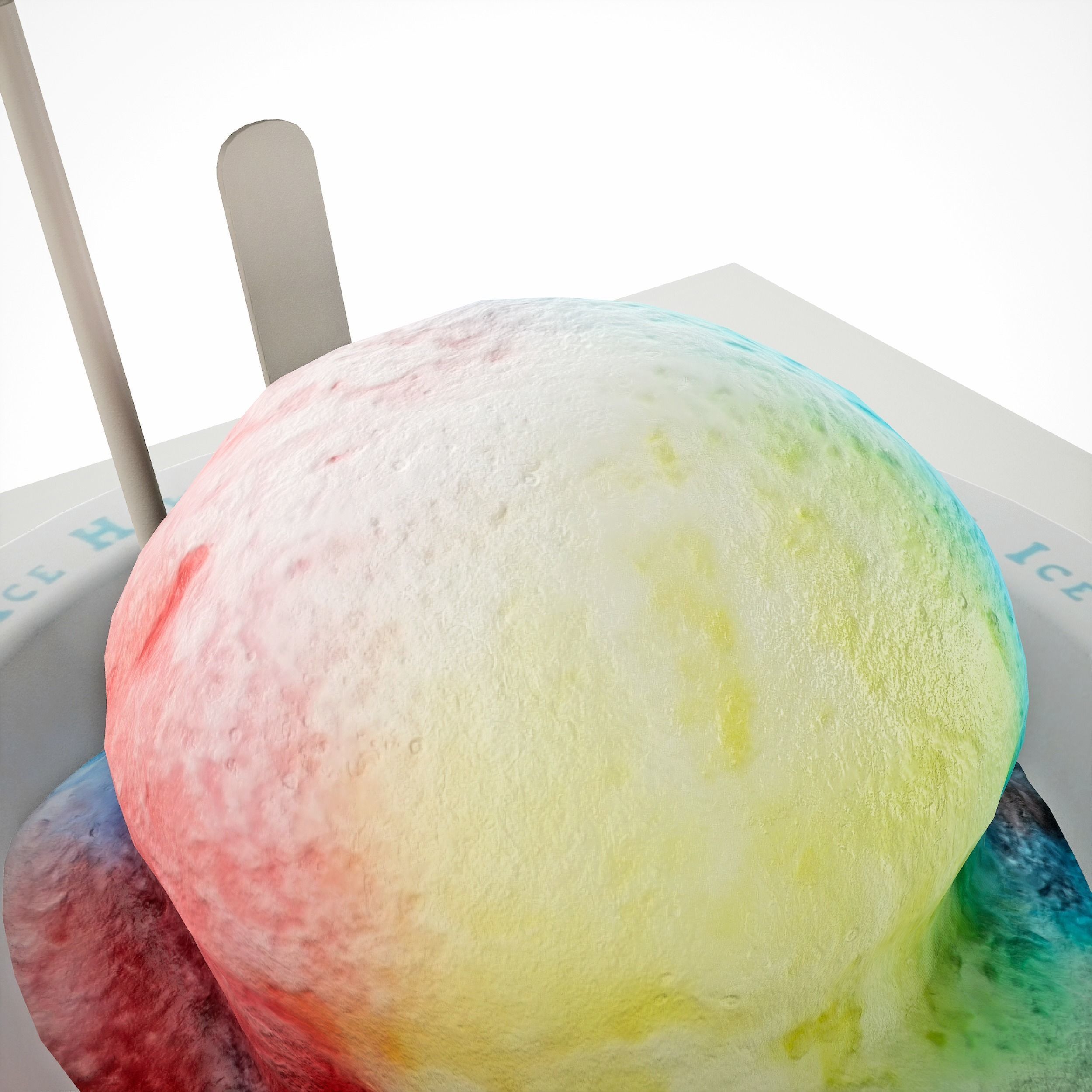 Game-Ready Ice Cream Sorbet Low-poly 3D model_3