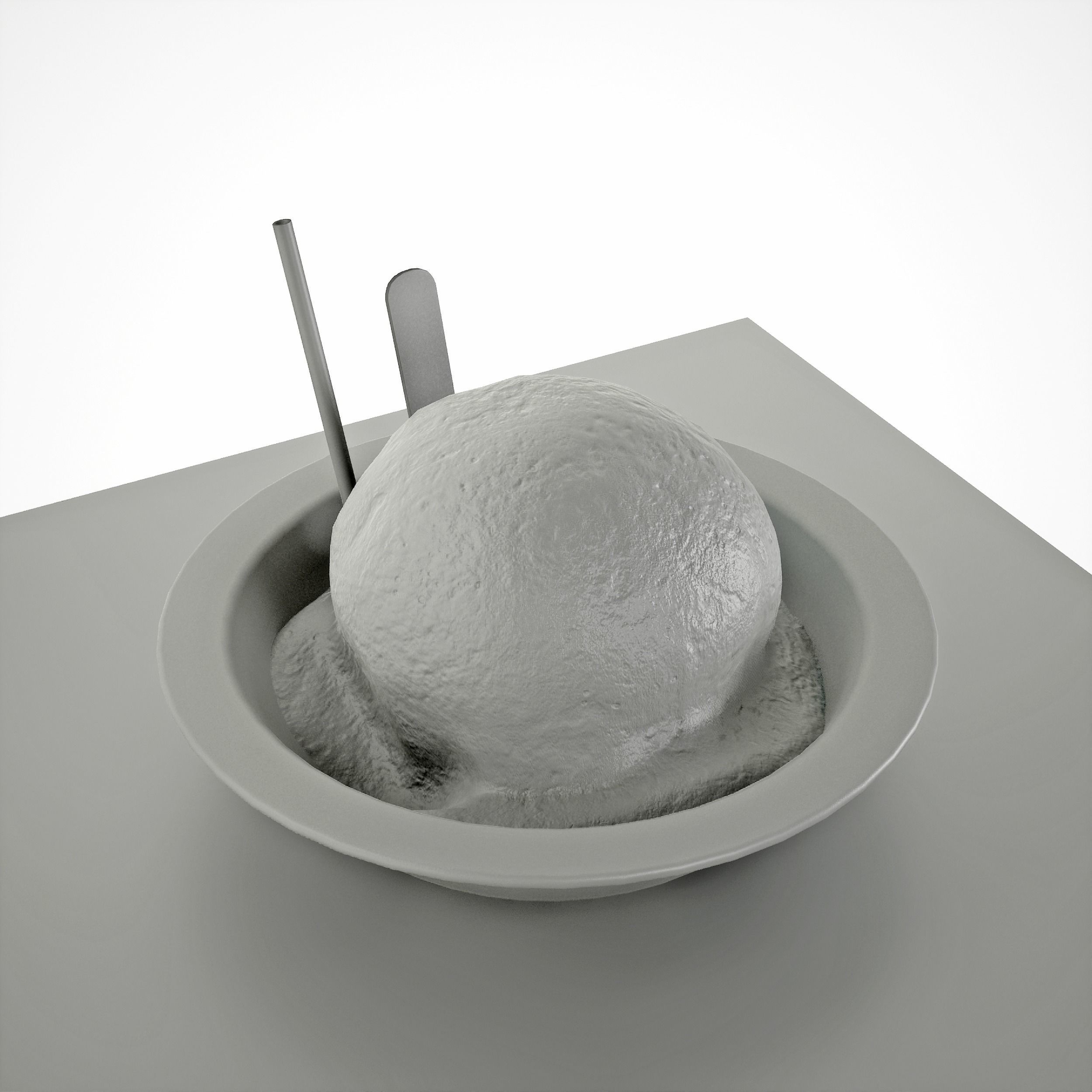 Game-Ready Ice Cream Sorbet Low-poly 3D model_5