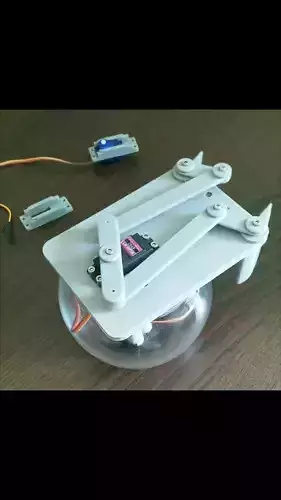 RC ship dual rudder assembly 3D print model