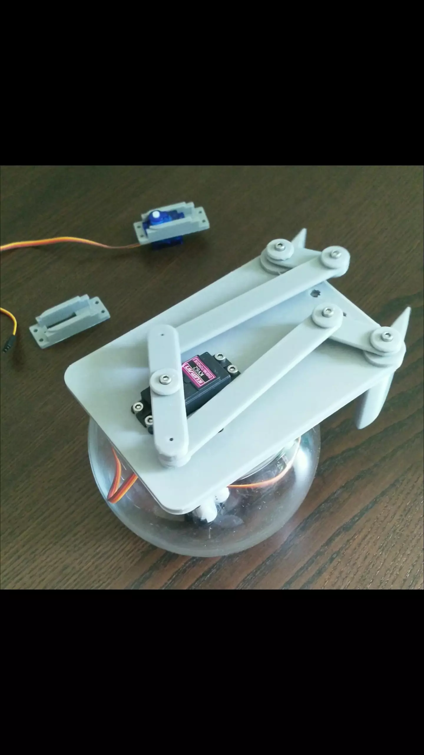 RC ship dual rudder assembly 3D print model_0