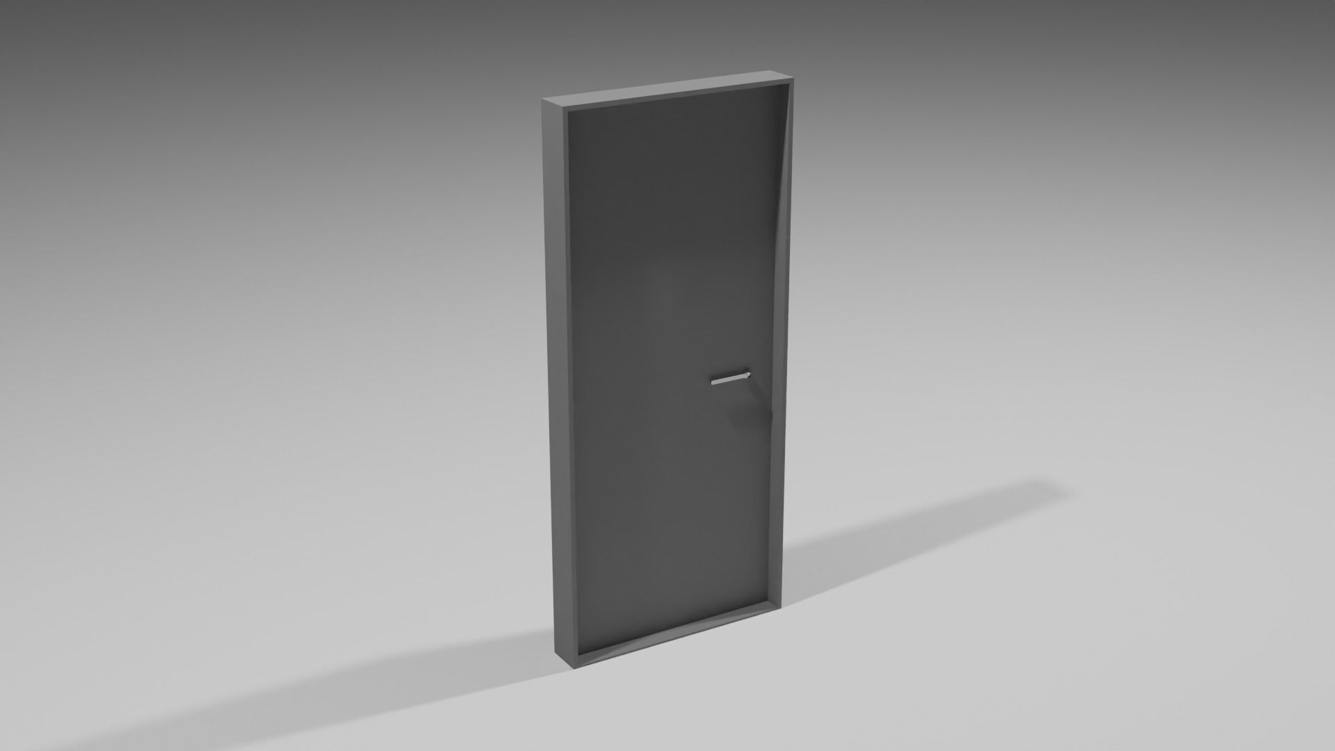 door with handle Free 3D model_1