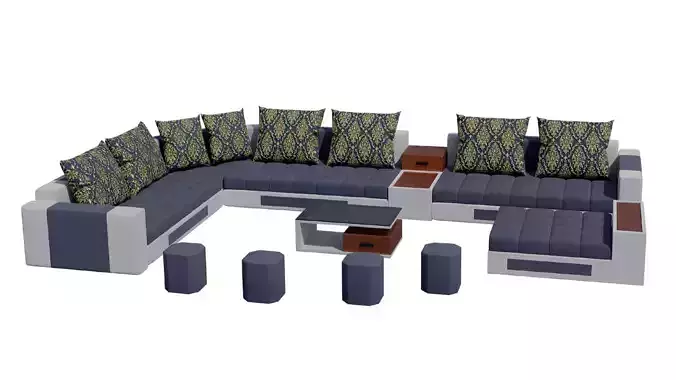 Sofa Set 3d Model
