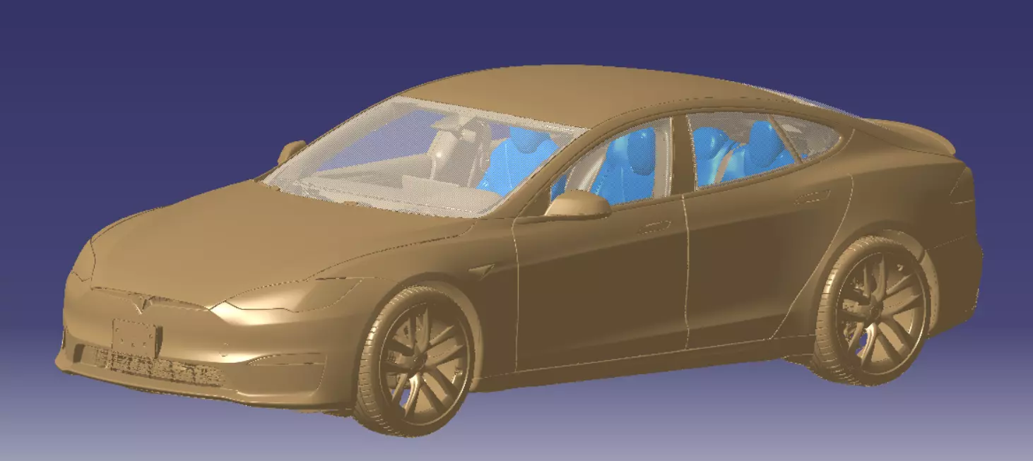 Tesla Model S Plaid 2021 Vehicle 3d scan model 3D model 3D model_0