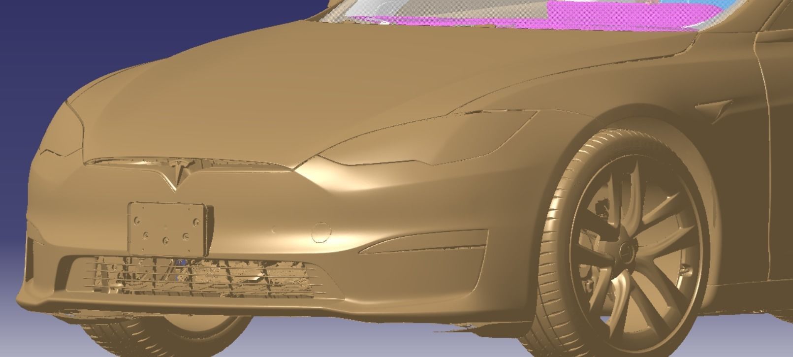 Tesla Model S Plaid 2021 Vehicle 3d scan model 3D model 3D model_2
