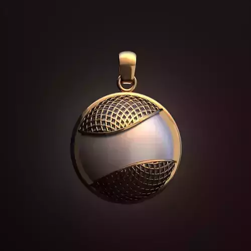 Gold Mesh Pendant for 3D Printing