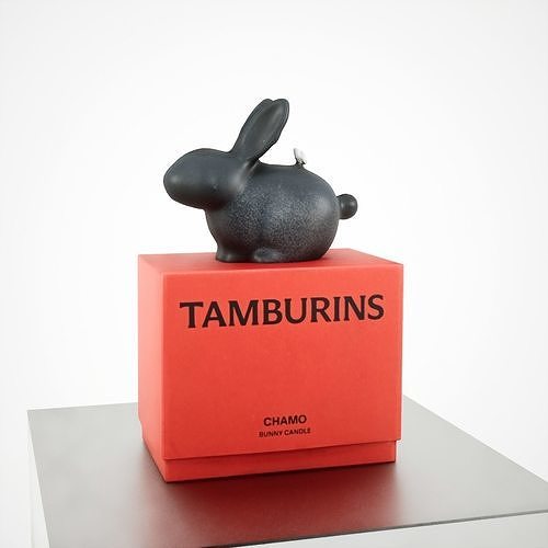 Game-Ready Black Bunny Candle Low-poly 3D model