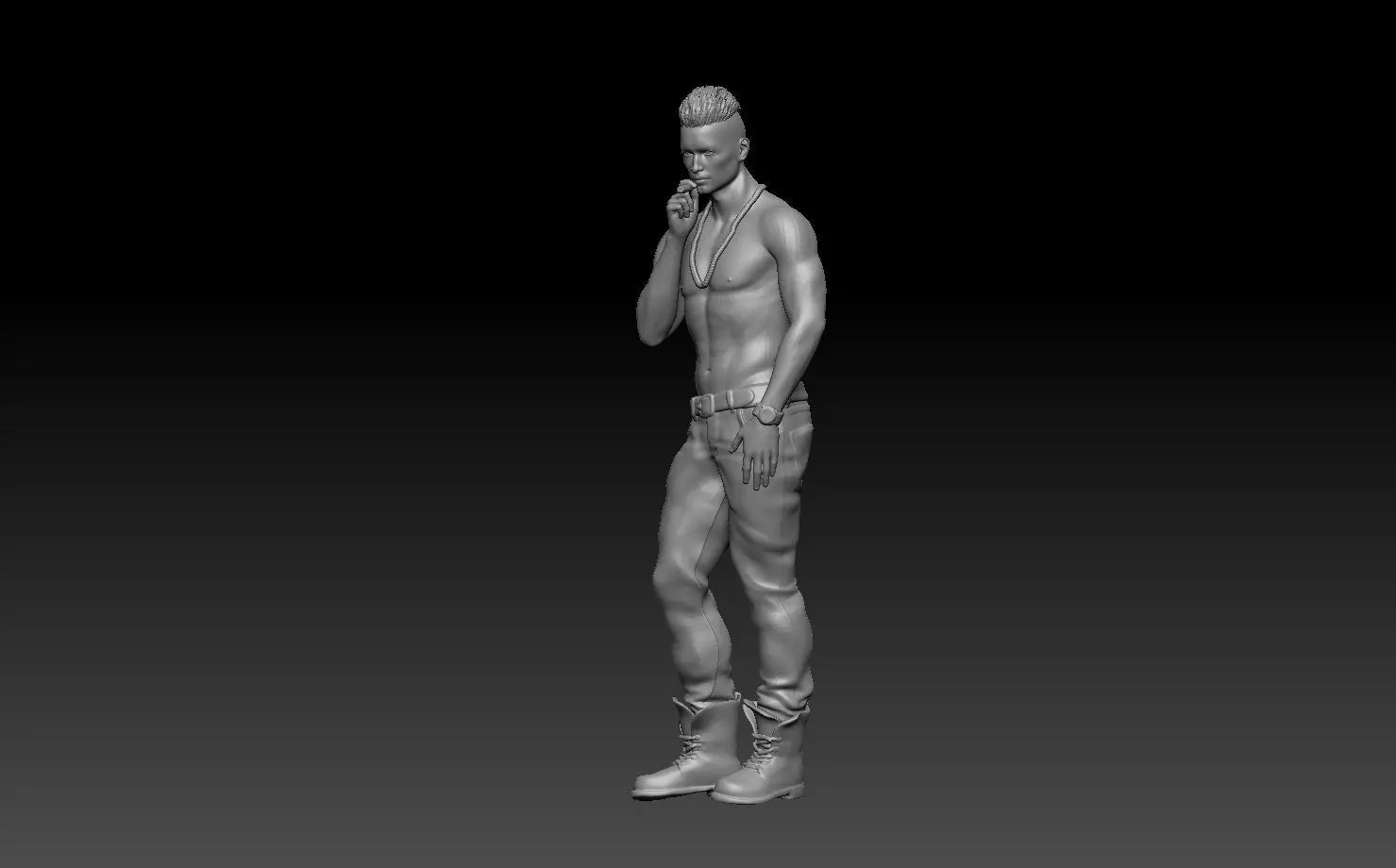 cool man smoke 3D print model_0