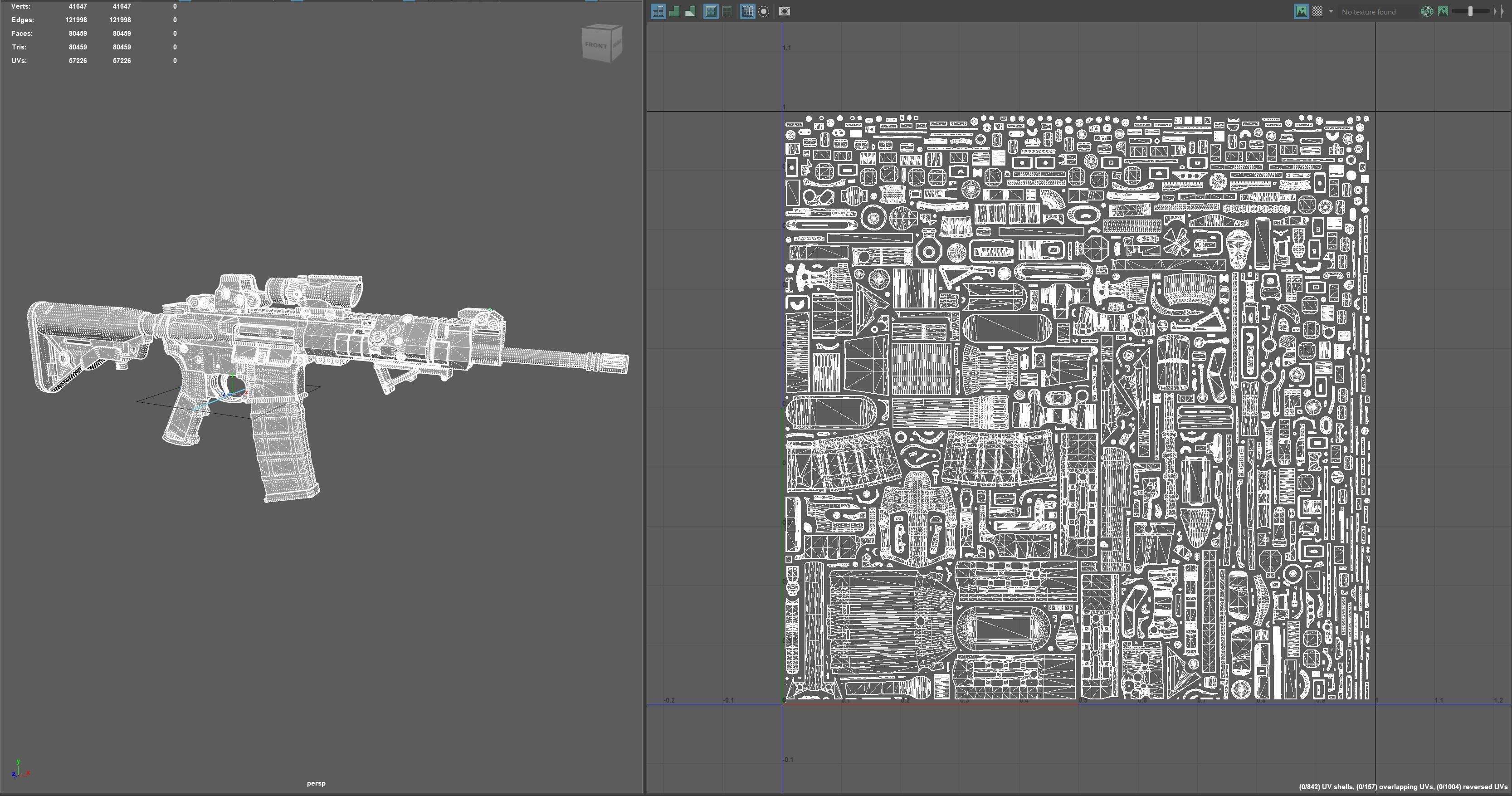 Low Poly Rifle with Parts 3D model_24