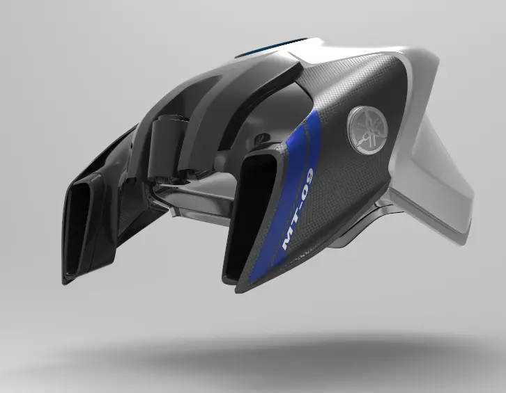 YAMAHA MT09 2021 2023 FUEL TANK SERBATOIO REAL SCALE 3D print model_0