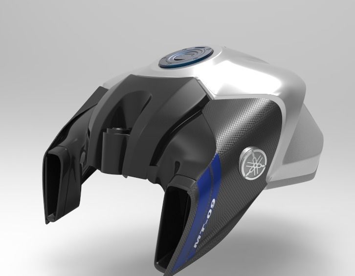 YAMAHA MT09 2021 2023 FUEL TANK SERBATOIO REAL SCALE 3D print model_4