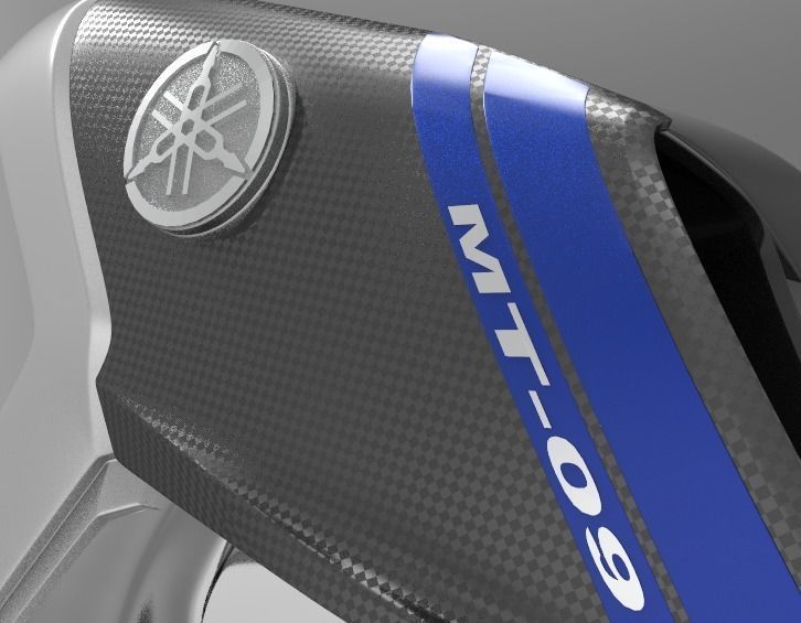 YAMAHA MT09 2021 2023 FUEL TANK SERBATOIO REAL SCALE 3D print model_6