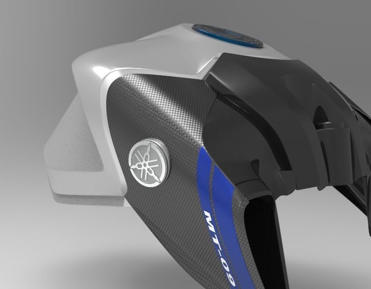 YAMAHA MT09 2021 2023 FUEL TANK SERBATOIO REAL SCALE 3D print model_3