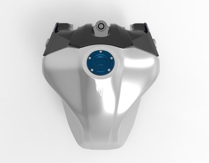 YAMAHA MT09 2021 2023 FUEL TANK SERBATOIO REAL SCALE 3D print model_1
