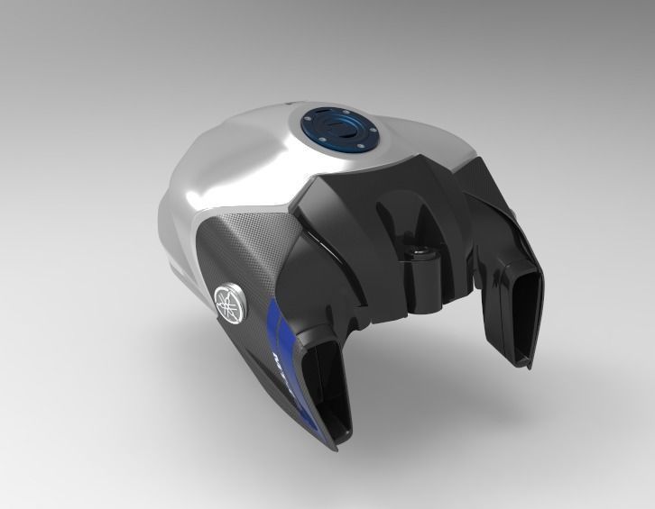 YAMAHA MT09 2021 2023 FUEL TANK SERBATOIO REAL SCALE 3D print model_7