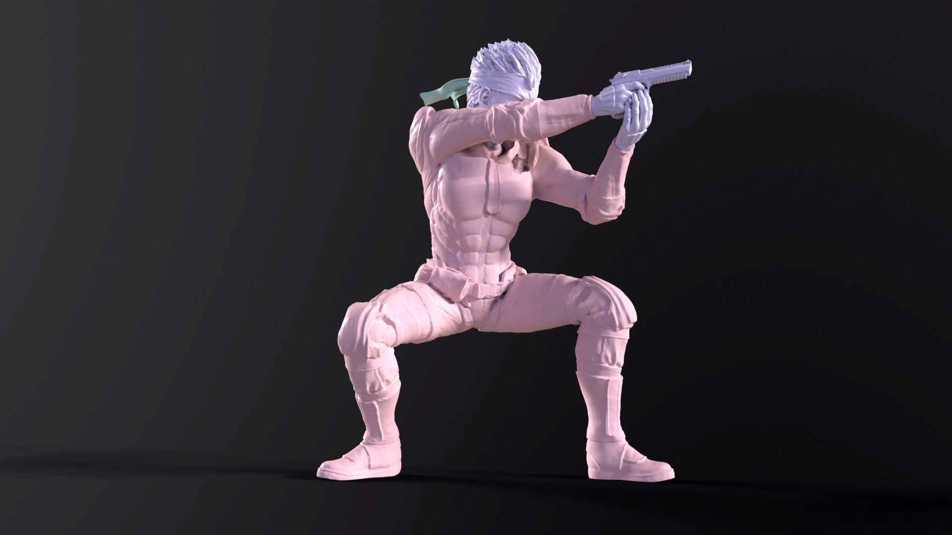 Solid Snake Printable fan art from MGS 3D print model_9