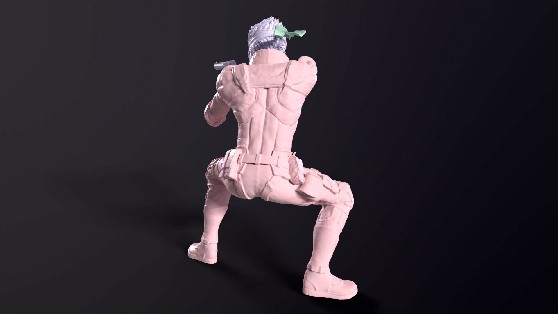 Solid Snake Printable fan art from MGS 3D print model_11