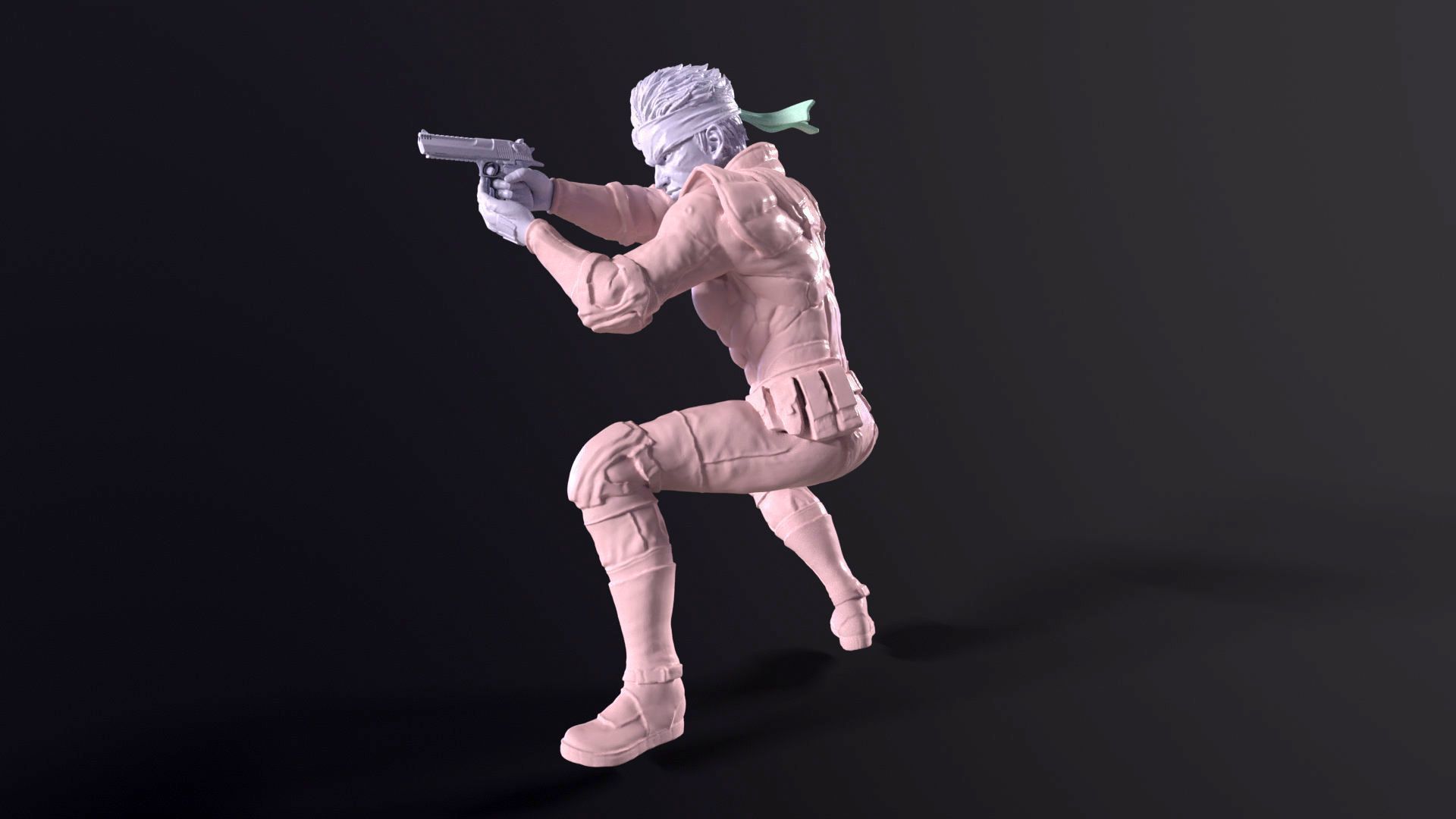 Solid Snake Printable fan art from MGS 3D print model_13